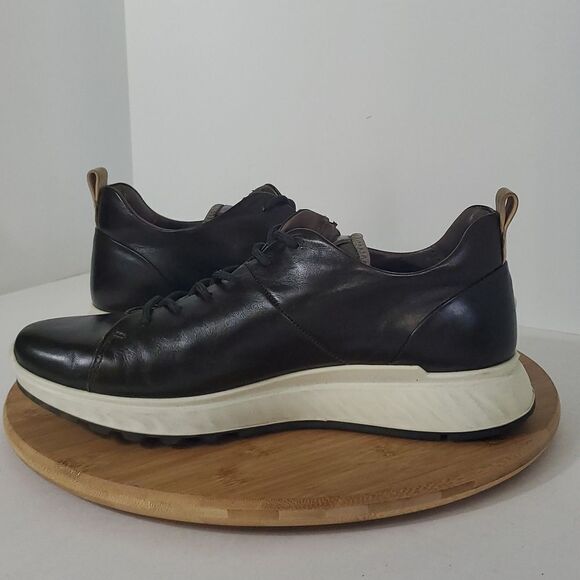 Ecco Men's ST.1 Leather Sneaker Dark Green Size US 8 EU 42 - Picture 8 of 12